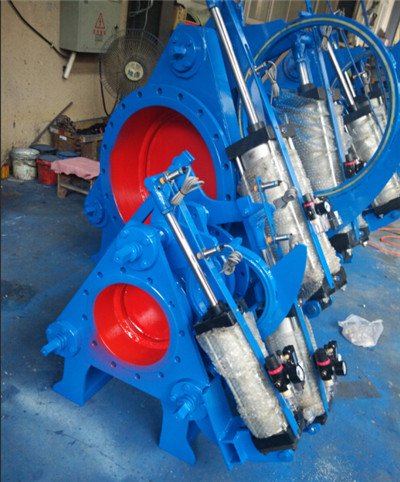 气动盲板阀实物图片