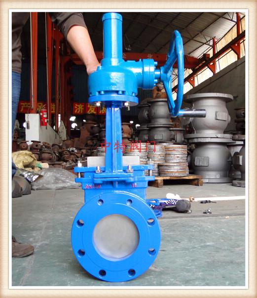 圆形涡轮刀型闸阀