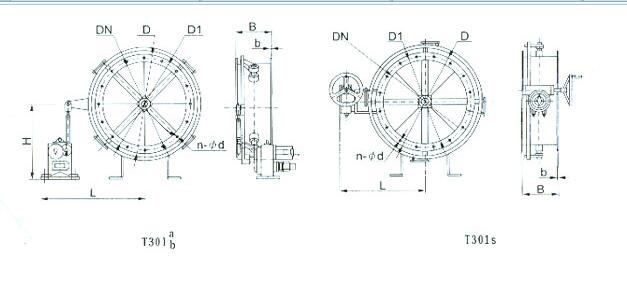 圆形多叶调节阀外形尺寸图