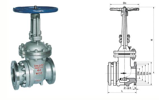 PZ41H排渣闸阀结构图