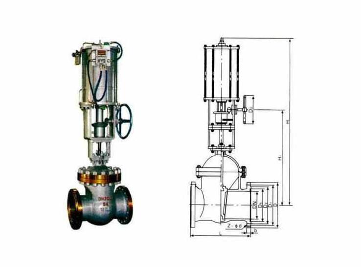 气动闸阀结构小样图