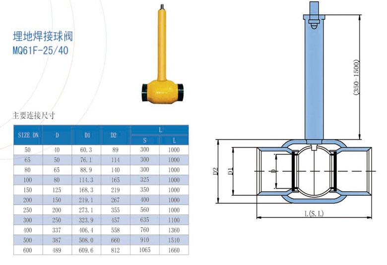 埋地全焊接球阀