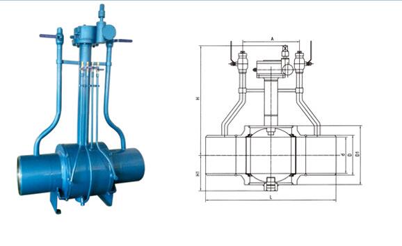 燃气直埋式全焊接球阀