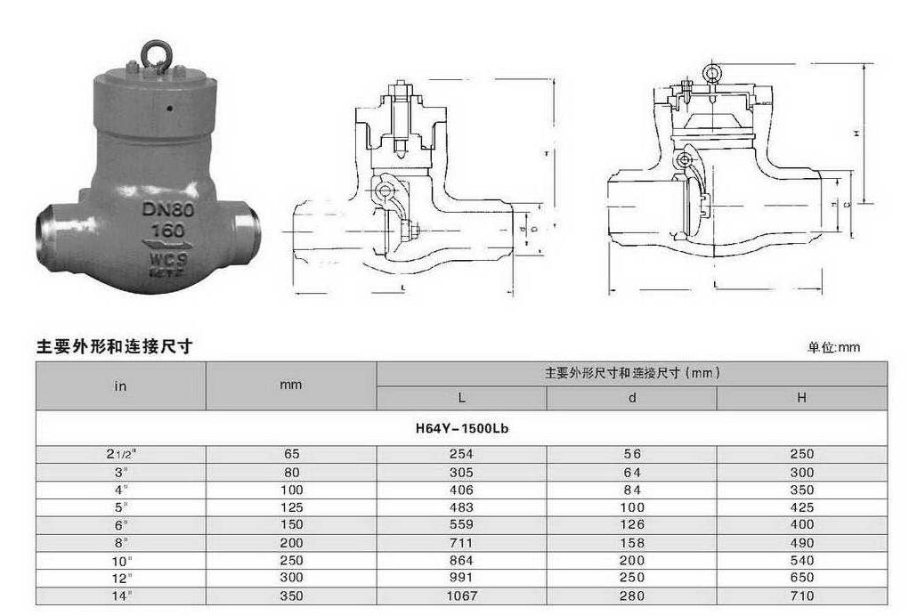H64Y电站高温高压止回阀
