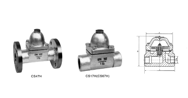 CS47H可调双金属疏水阀小样图