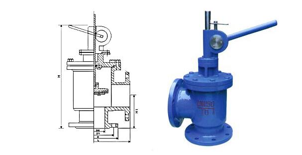 SD44X手动快开排泥阀结构图