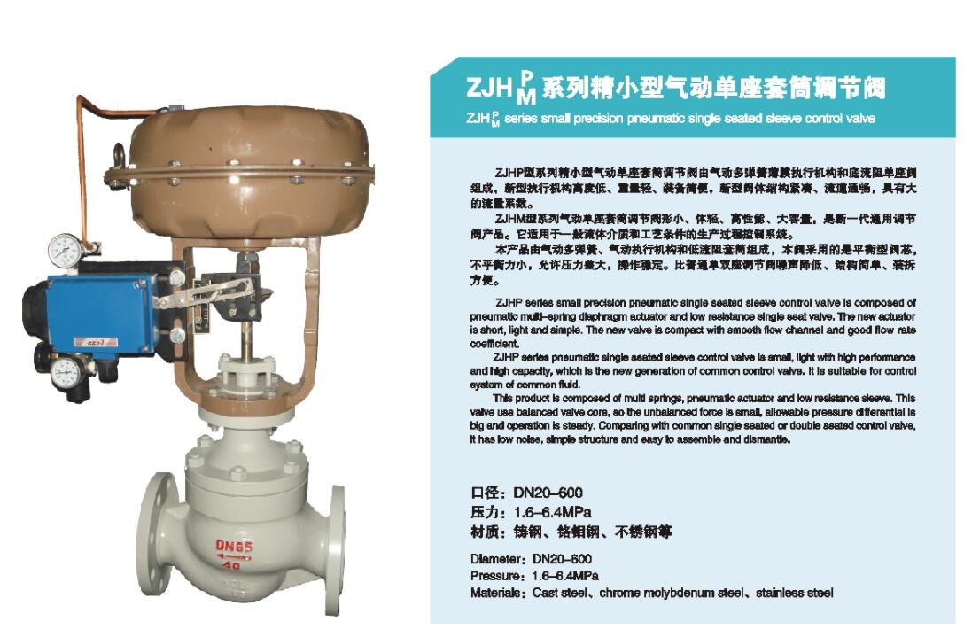 ZJHP气动单座调节阀