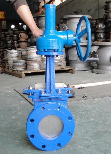 伞齿轮刀型闸阀