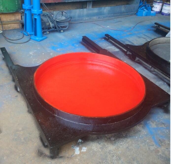 铸铁镶铜圆闸门反面图