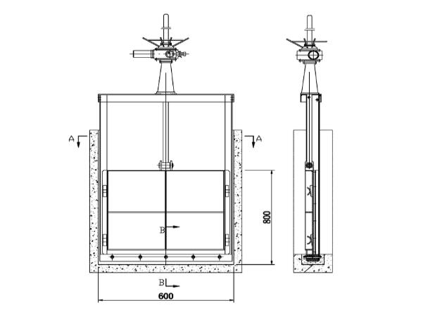 渠道闸门CAD图纸