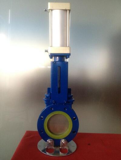 气动双面衬聚胺脂刀型闸阀