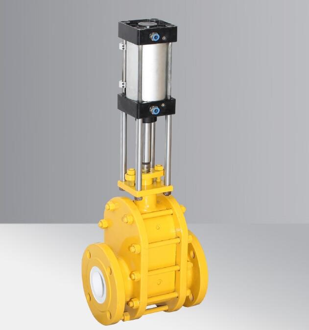 气动陶瓷双闸板阀